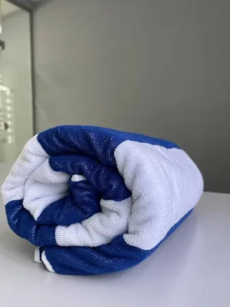 Пляжное полотенце махровое Ideal Textile в полоску 90х170 см (56860346) синя смужка Черновцы - изображение 6