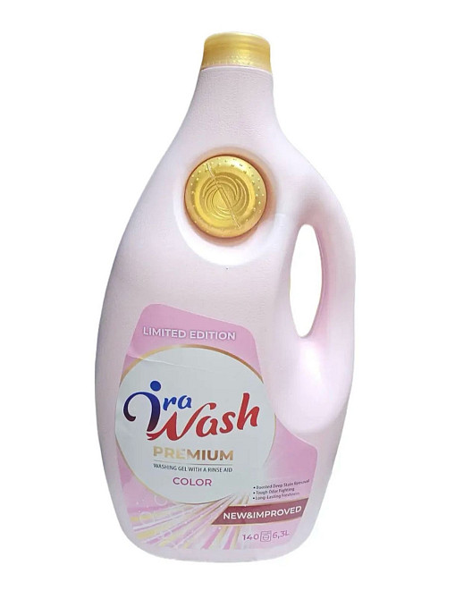 Гель для прання PREMIUM Ira Wash color для прання кольорових речей 6,3 л 140 прань (аналог Ariel) Виноградов - изображение 1