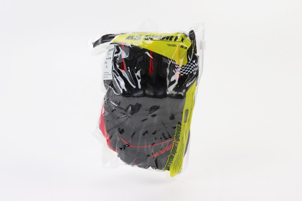 Перчатки мотоциклетні без пальців L-Чорно-Червоні, тип 2 Київ - фото 2