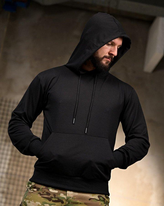 Милитари  Худи Король Посадки black РП7402 Одесса - изображение 5