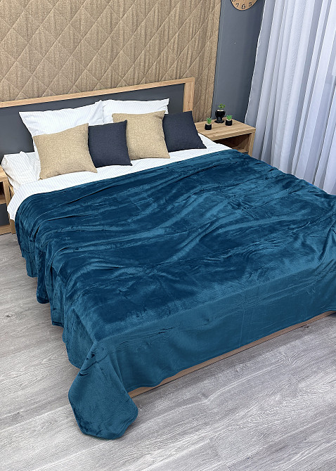 Плед класичний 200х220 см (+-5см) Синій (87-086) Київ - фото 4