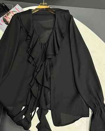 Жіноча шифонова блузка  з воланами щільний шифон Одеса