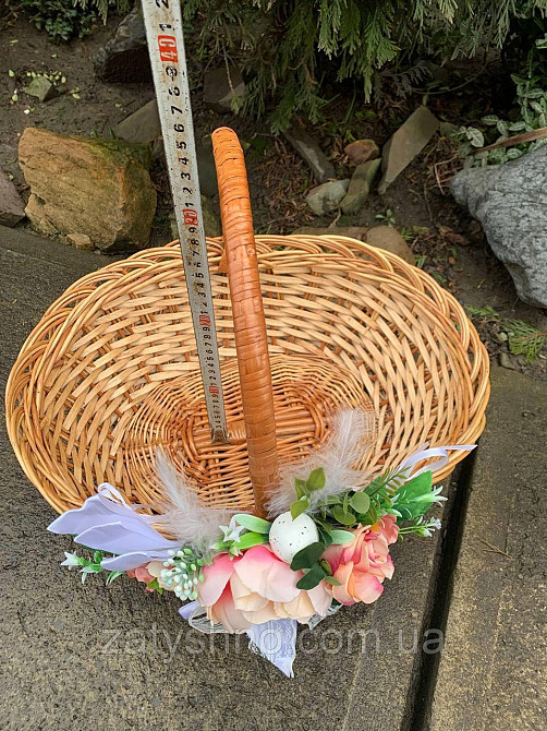 Кошик із прикрасою, плетений Київ - фото 6