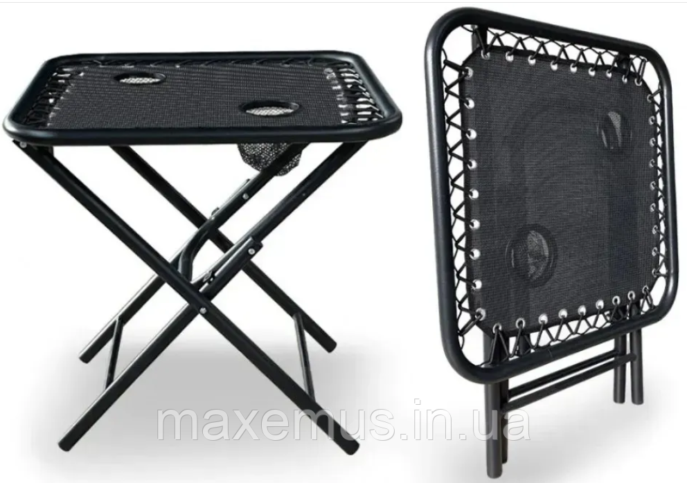 Набор шезлонгов 2 шт и столик Bonro SP167A садовые лежаки для отдыха и террасы черный Мостиська - фото 10