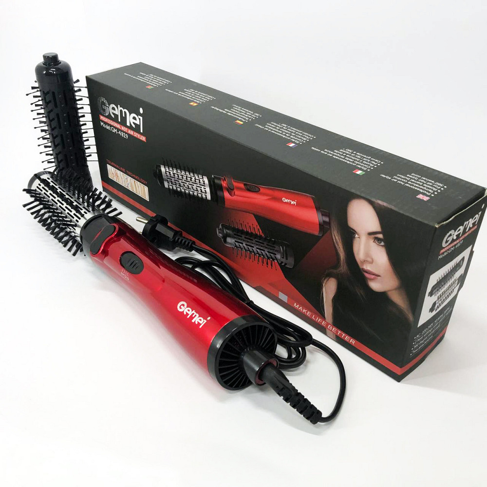 Фен з іонізацією та термозахистом Gemei GM-4829, Фен щітка для об'єму волосся Хороший ZE-36 Львів - фото 6