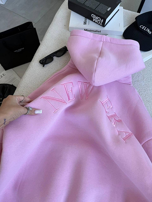 Женская утепленная оверсайз худи трехнить на флисе Одесса - изображение 6