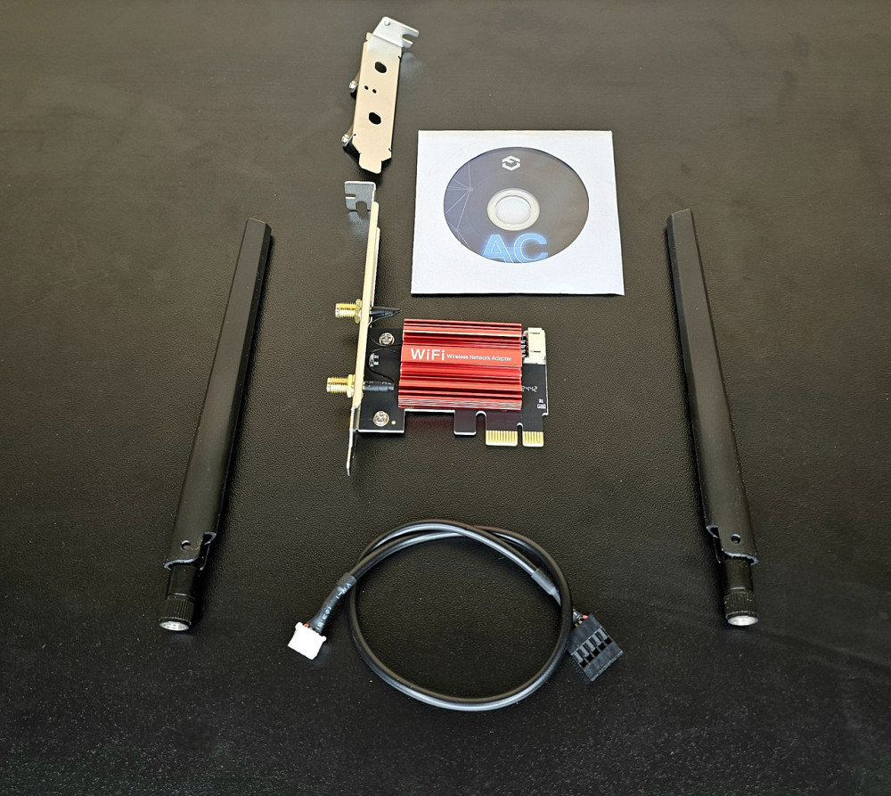 Межева карта, адаптер Wi-Fi 2.4G/5G/6G, Bluetooth 5.3 Fenvi 5 Intel AC1200 Клевань - фото 1