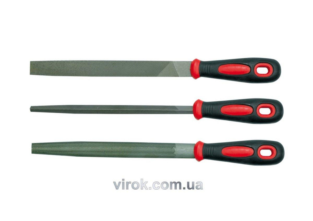 Напилки VOREL: L = 200 мм, Набір 3 шт./Уп. [10/20] Одеса - фото 1