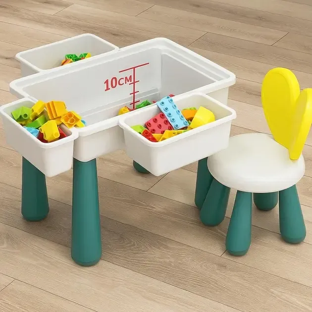 Многофункциональный, детский игровой стол – трансформер с конструктором и стульчиком / Развивающий стол для детей Коломия - фото 6