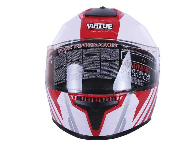 Шолом мотоциклетний інтеграл MD-813 (червоно-білий, size S) Мукачево - фото 4