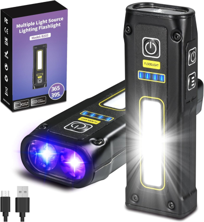 УФ-ліхтар DARKBEAM B203 365/395 нм, 5 режимів, біле та червоне COB-світло, магніт, USB-C, акумуляторний Київ