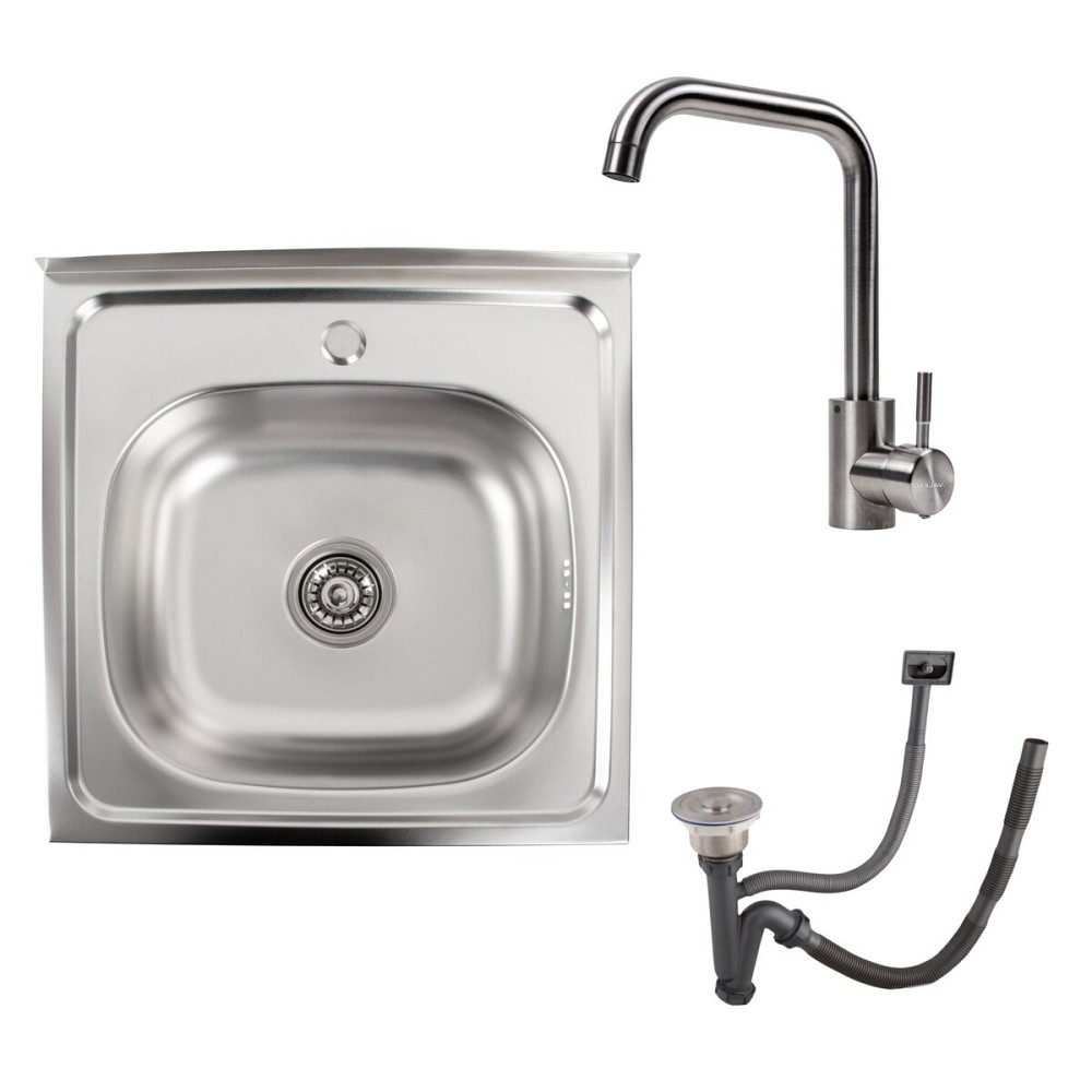 VALESO КОМПЛЕКТ мийка накладна 5050 САТИН 0,7/160 TM Valeso + змішувач NS02A Valeso Киев - изображение 1