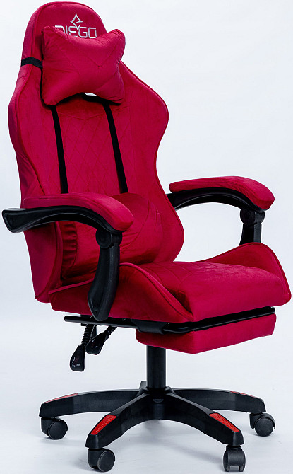 Крісло геймерське DIEGO ALCANTARA PRO Red Київ - фото 4