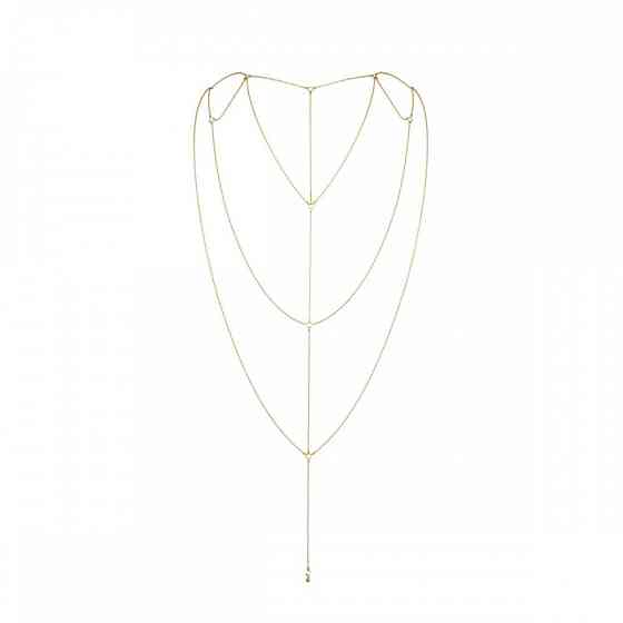 Цепочка для спины Bijoux Indiscrets Magnifique Back and Cleavage Chain -Silver, украшение для тела Sex Aura Киев