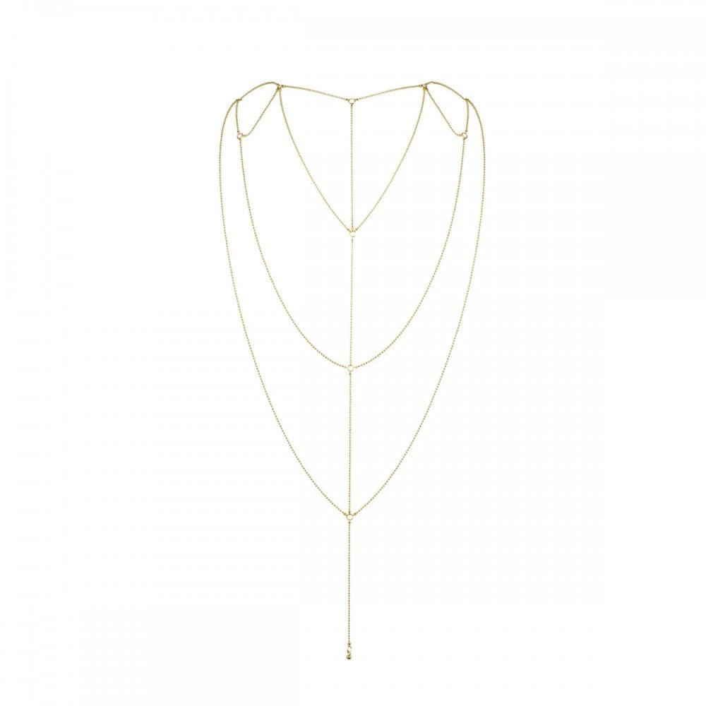 Цепочка для спины Bijoux Indiscrets Magnifique Back and Cleavage Chain -Silver, украшение для тела Sex Aura Киев - изображение 4