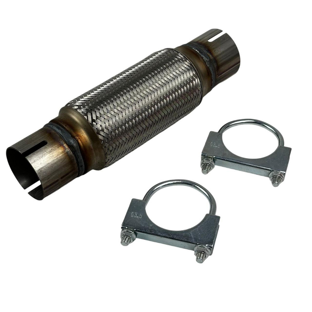 Гофра 60х200x300 кріплення під хомут у зборі AGK глушника Мукачево - фото 1