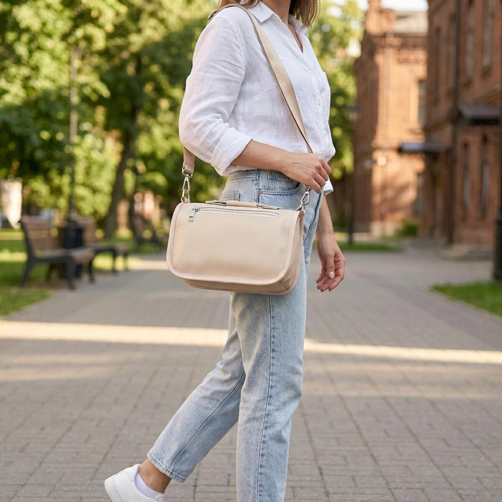 Сумка для жінок із натуральної шкіри Vintage 23010 Білий Київ - фото 12