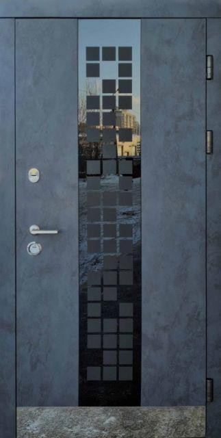 Форт-М Двері вуличні 3х контурні! Модель Тріо-Сіті колір Бетон антрацит/Білий Київ - фото 1