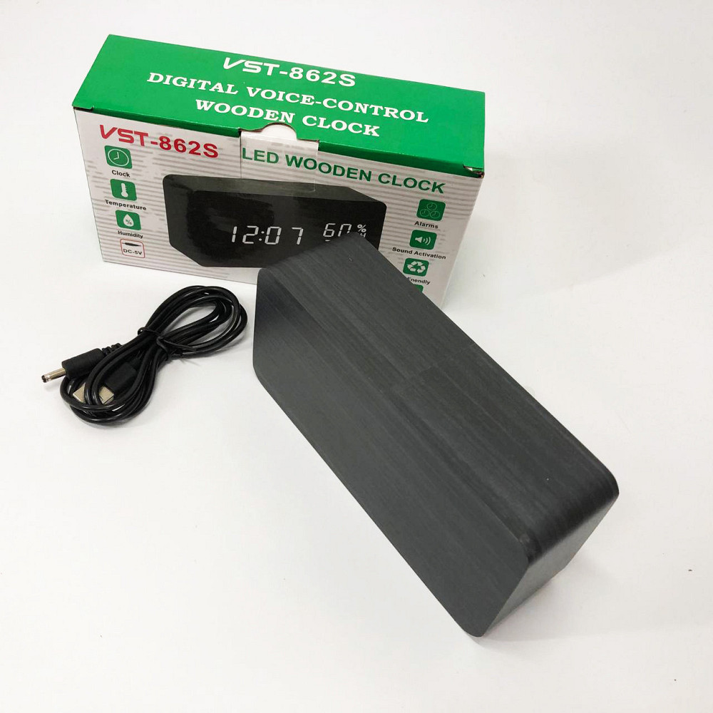 Практичные электронные часы VST-862S-6, Настольные часы с MT-165 автоматической подсветкой Киев - изображение 2