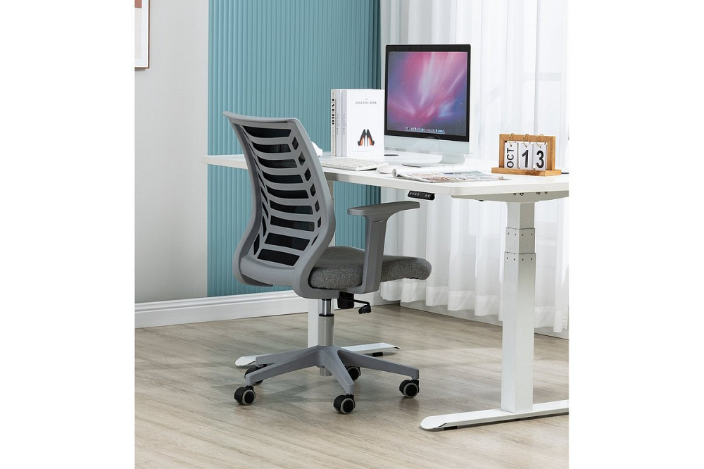 Крісло поворотне Q-320 чорне/сіре Дніпро - фото 7