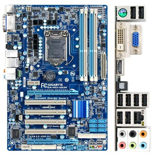 Материнська плата Gigabyte GA-H55-UD3H Луцк - изображение 1