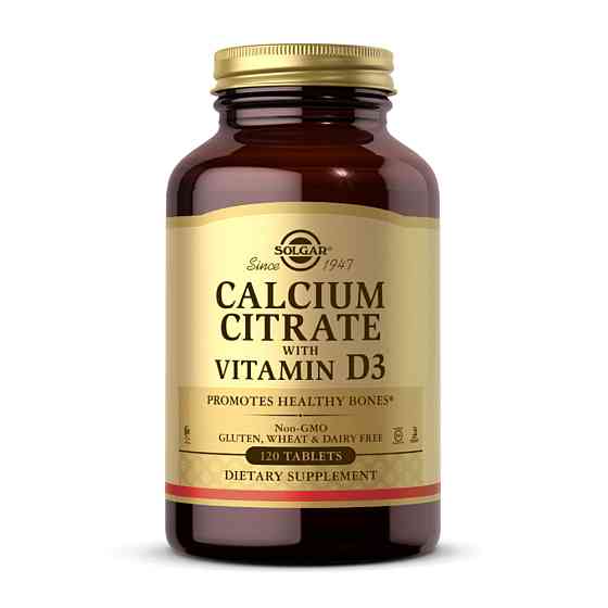 Кальцій з вітаміном Д3 Solgar Calcium Citrate with Vitamin D3 120 табл Київ