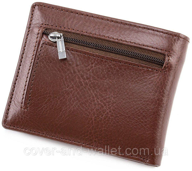 Маленький мужской кошелек c зажимом на магнитах из гладкой кожи ST Leather Киев - изображение 5