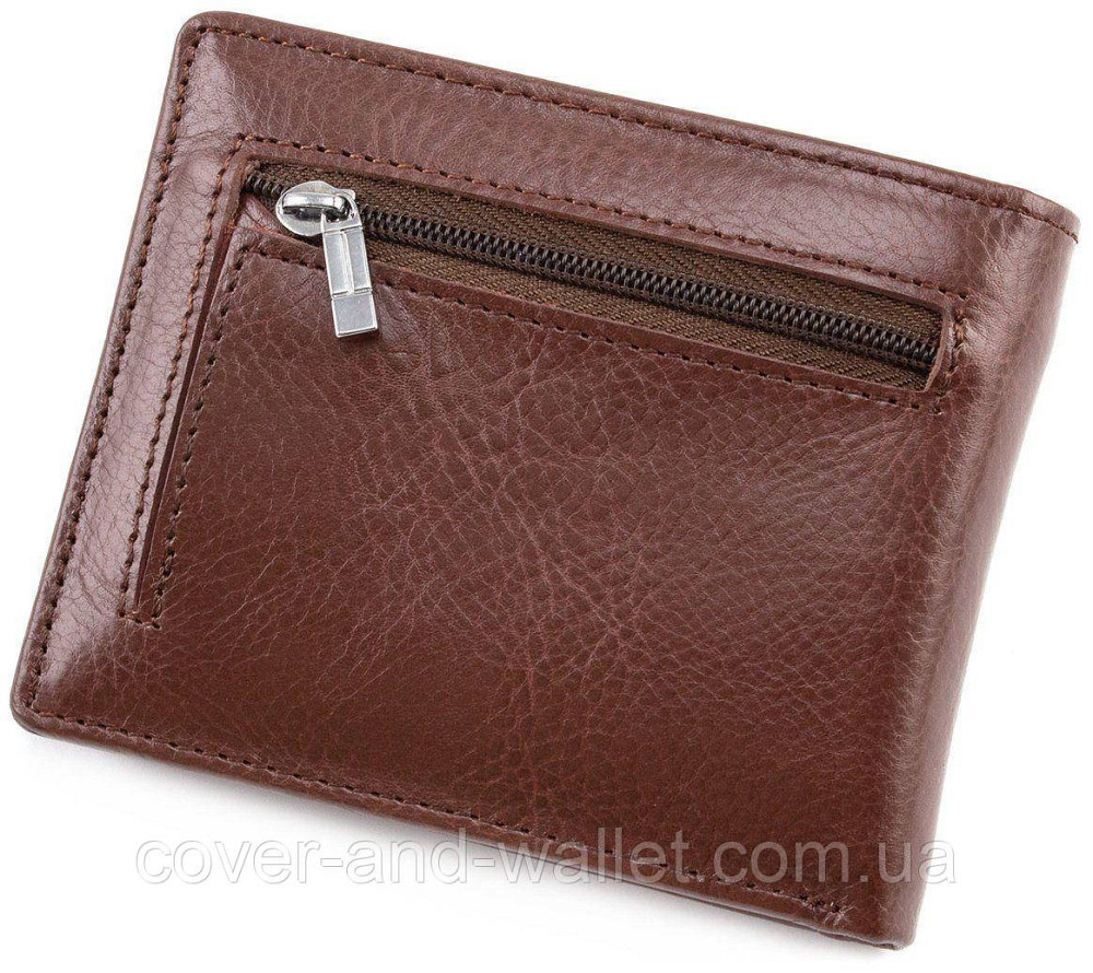 Маленький чоловічий гаманець із затискачем на магнітах із гладкої шкіри ST Leather Київ - фото 5
