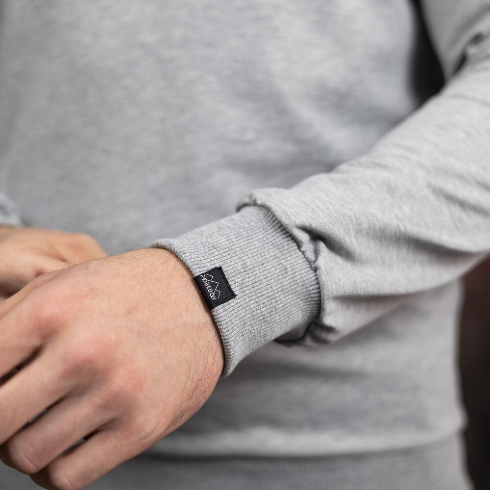 Світшот чоловічий однотонний сірий Pobedov 001 Київ - фото 7