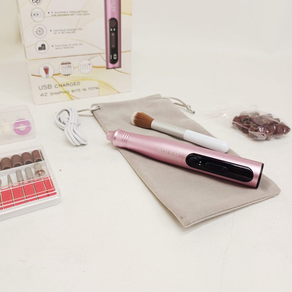 Портативный фрезер для ногтей Adler, Фрезер для маникюра для начинающих Фрейзер ногтей MG-76 Львов - изображение 6