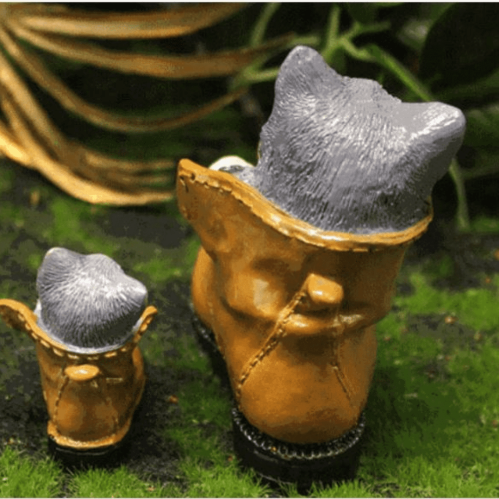 Декоративная фигурка Котенок в ботинке для мини-сада, микроландшафта, декора интерьера, флорариума. Полистоун Большой Одесса - изображение 3