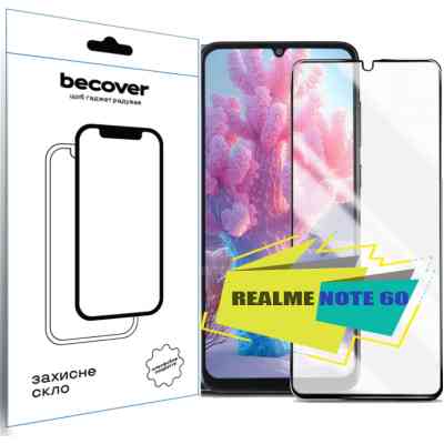 Скло захисне BeCover Realme Note 60 Black (713033) Вінниця