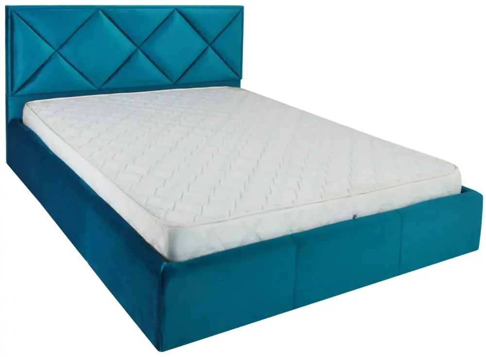 Кровать Двуспальная Leeds VIP 180 х 200 см Missoni 016 С дополнительной металлической цельносварной рамой Голубой Киев - изображение 1