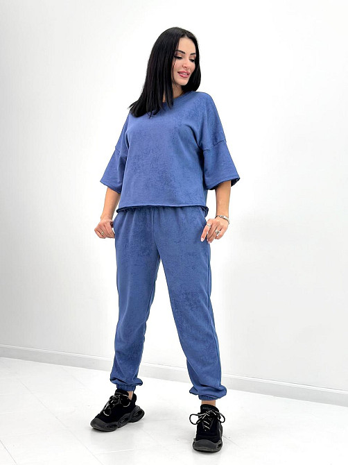 Жіночий костюм з турецької двунитки петля з ефектом tie dye "George"| Батал| Розпродаж моделі Київ - фото 7