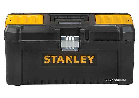 Ящик для інструментів STANLEY : 16", пластиковий, комірки в кришці, металева защіпка, 406x205x195 мм Одеса
