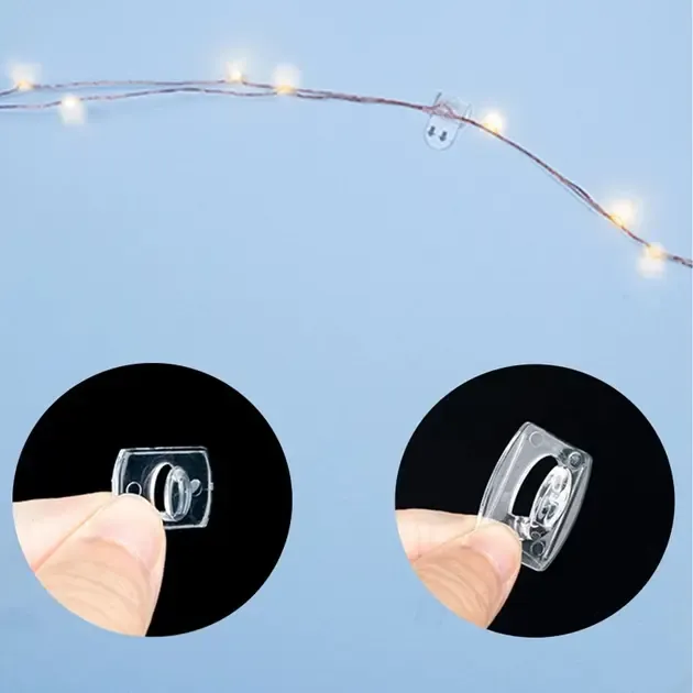 Набор самоклеящихся крючков 1,3х1,8 см для гирлянд и декора, не оставляют следов (20шт) Коломия - фото 5