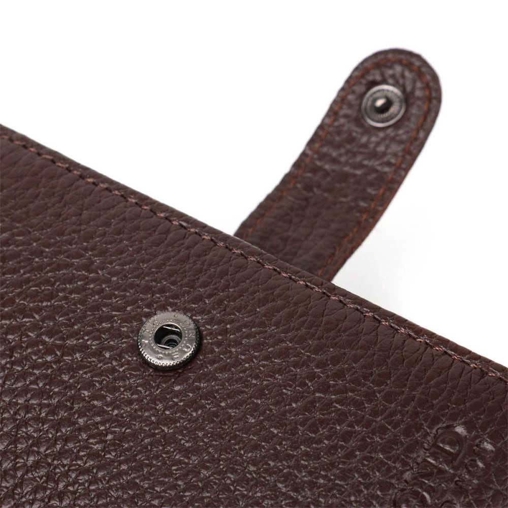 Практичное портмоне для мужчин из натуральной зернистой кожи BOND 22056 Коричневый Киев - изображение 5