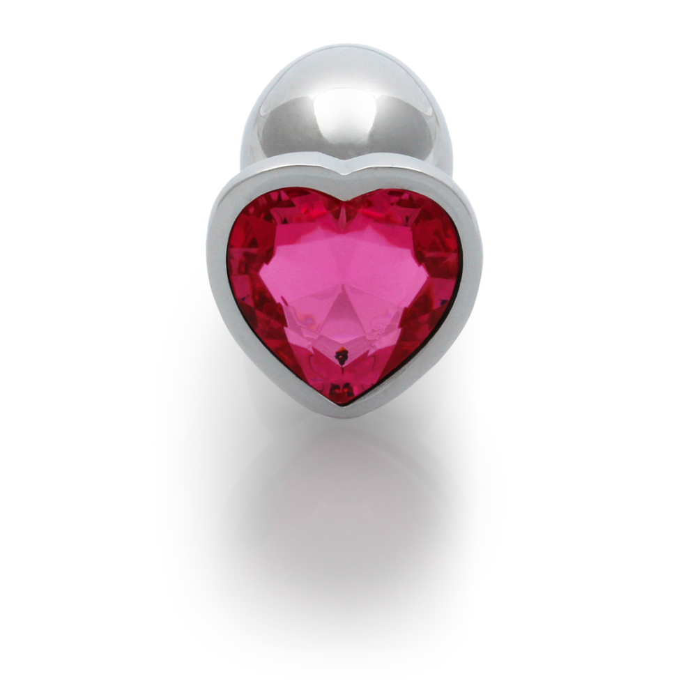 Анальная пробка – Ouch! Metal Butt Plug Small Silver/Rubellite Pink Sex Aura Киев - изображение 4