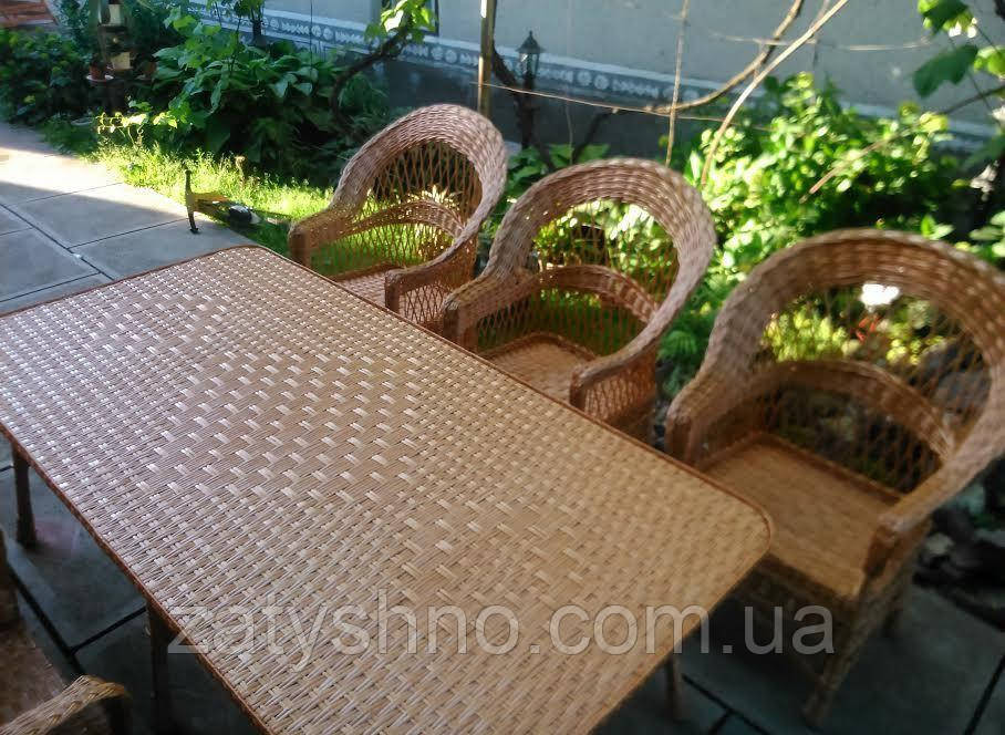 Набор плетеной мебели из лозы с большим столом Киев - изображение 3