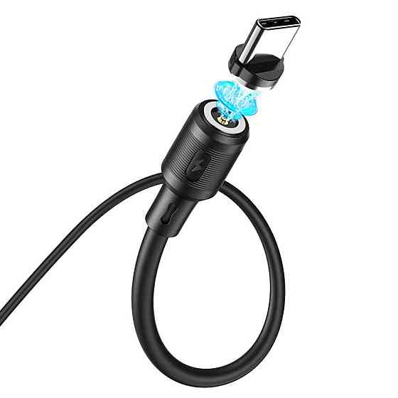 Кабель USB - Type-C HOCO X52 3A 1m PVC PVC конектори magnetic колір чорний 6931474735546 Одеса