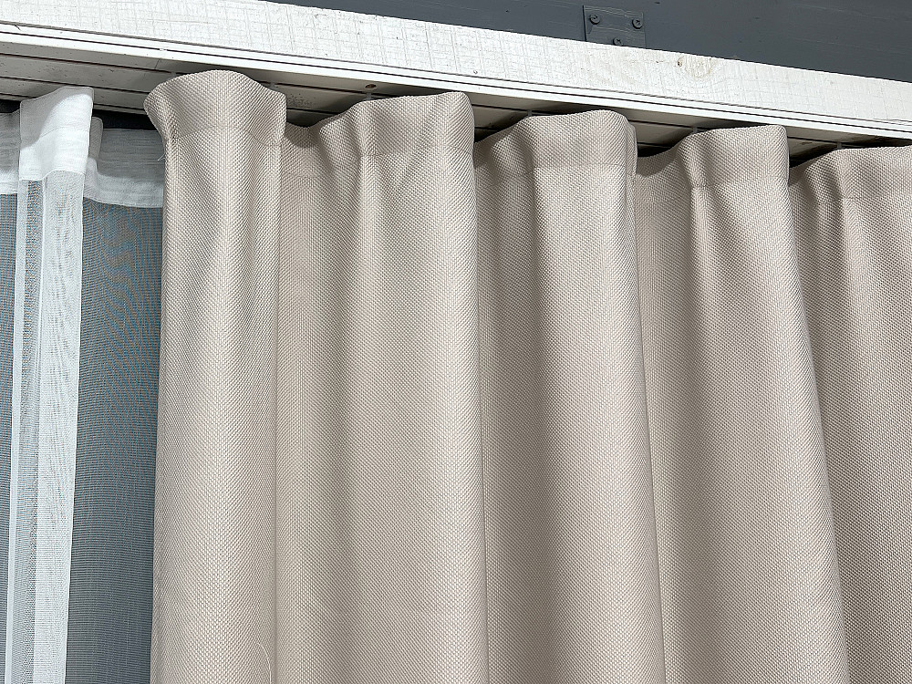 Комплект штор VR-Textil рогожка преміум TERRA LUXE 200х270 2шт і Тюль 500х270 1859ш-1706т Попелястий з молочним 71-186/6 Київ - фото 8