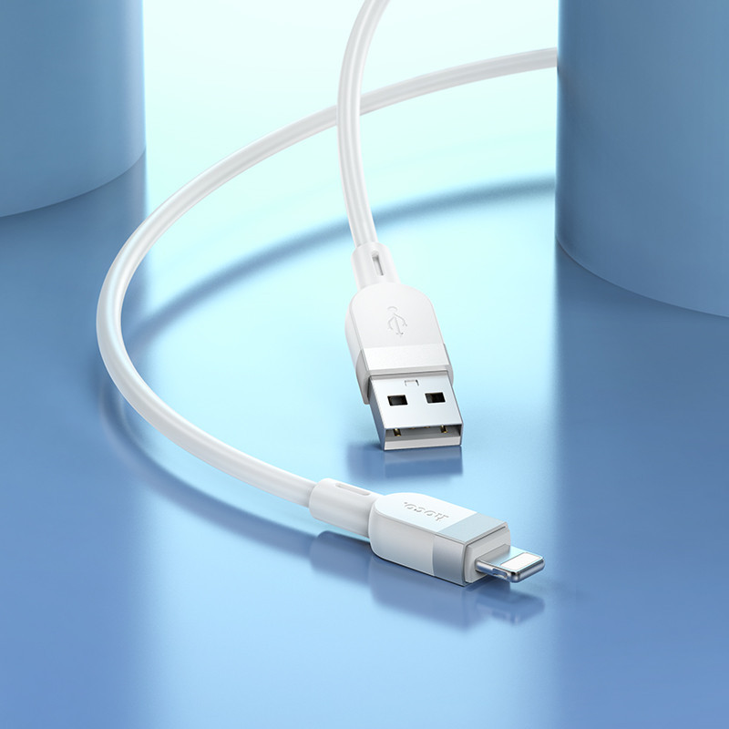 Кабель HOCO X109 Energy silicone charging data cable iP (L=1M) White Одеса - фото 5