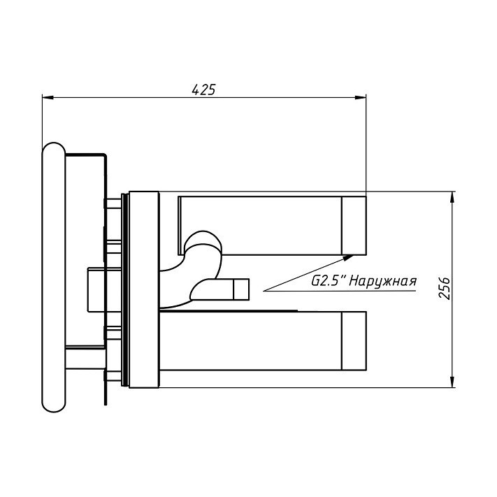 Aquaviva Передня частина та закладна до протитечії Aquaviva TWIN 2.5" AISI 304 (кругла) Київ - фото 2