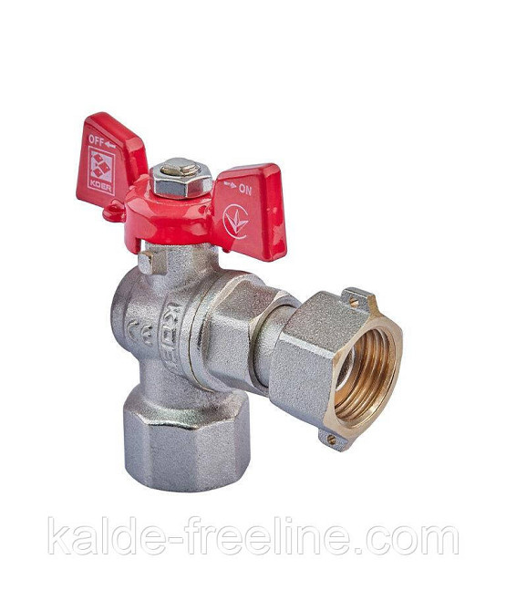 Кран з накидною гайкою 1/2" ГГМ Koer кутовий Харків - фото 1