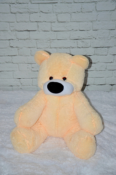Мягкая игрушка мишка Алина Бублик 70 см персиковый Киев - изображение 4