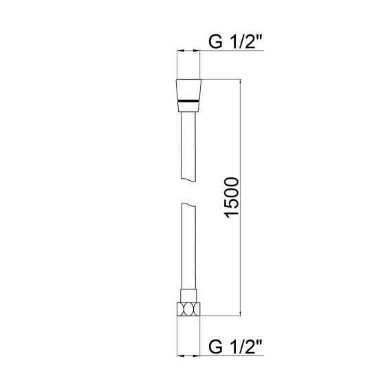 Шланг для душа Lidz (NKS) 50 30 150 00 Киев