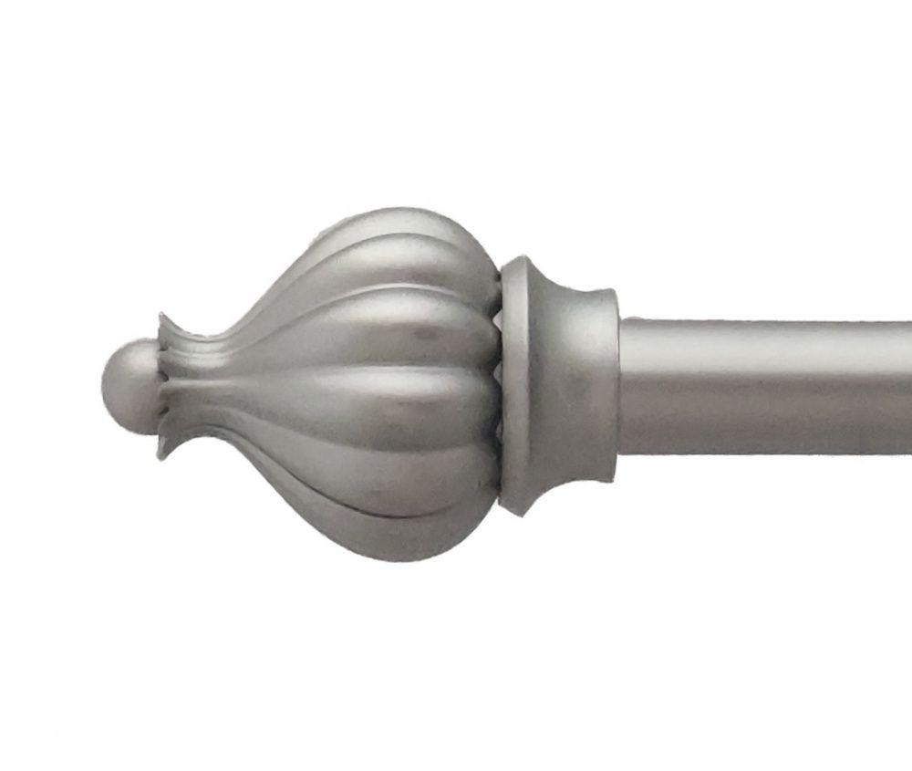 Карниз Orvit Таджа металевий дворядний техно гладка труба кільце металеве Сатин 25\19 мм 240 см (00-00026435) Львів - фото 2