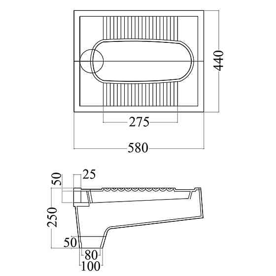 Чаша Генуя 58х44 PEARL POPULAR PAN-POP-58 Київ