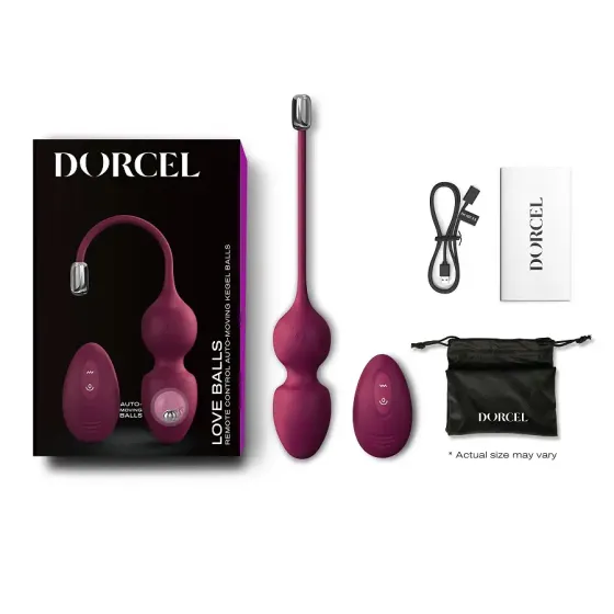 Вагінальні кульки Dorcel LOVE BALLS PLUM, вібрації та рухи внутрішньої кульки, пульт ДК Львів