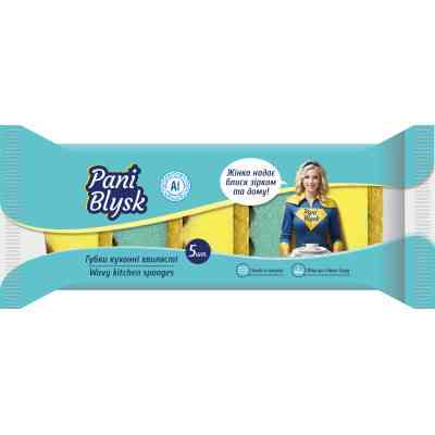 Губки кухонные Pani Blysk Волнистые 5 шт. (4823071661231) Винница